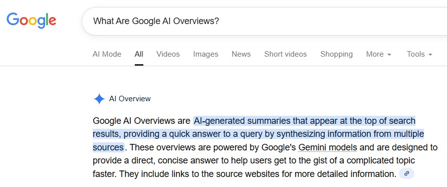 What are Google AI Overviews